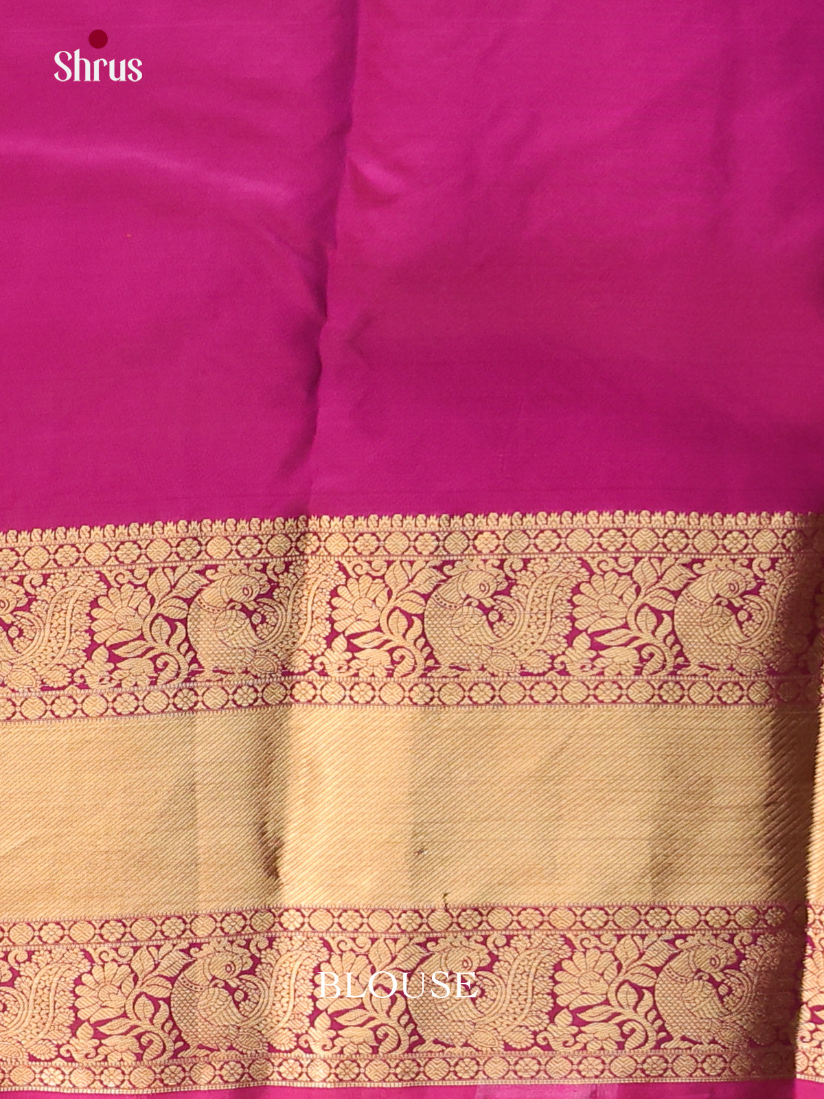 Rust & Purple- Kanchipuram-halfpure Saree - Shop on Shrus.com