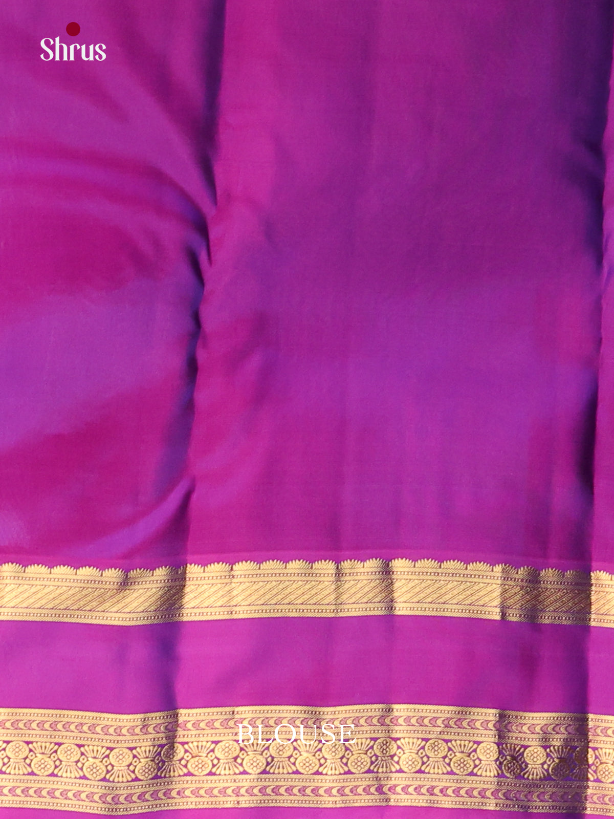 Purple & Majenta - Kanchipuram-halfpure Saree - Shop on Shrus.com