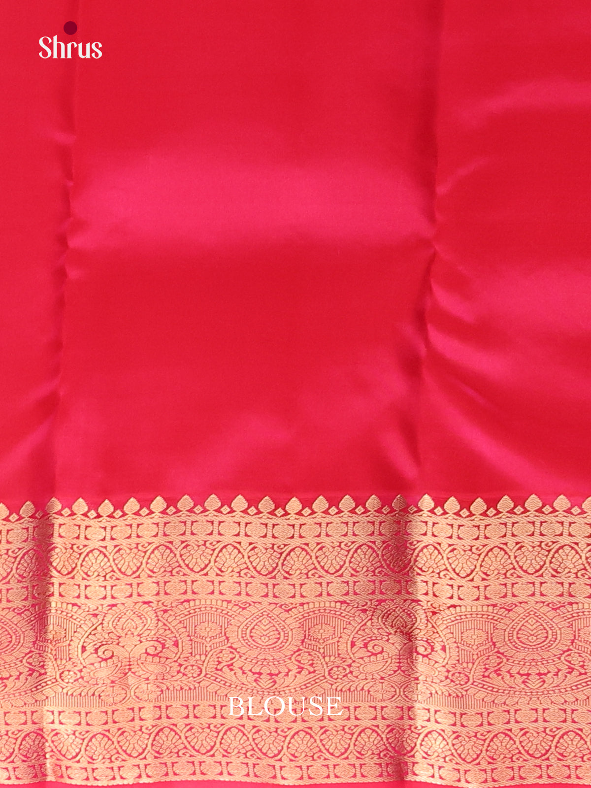 Orange & Red - Kanchipuram-halfpure Saree - Shop on Shrus.com