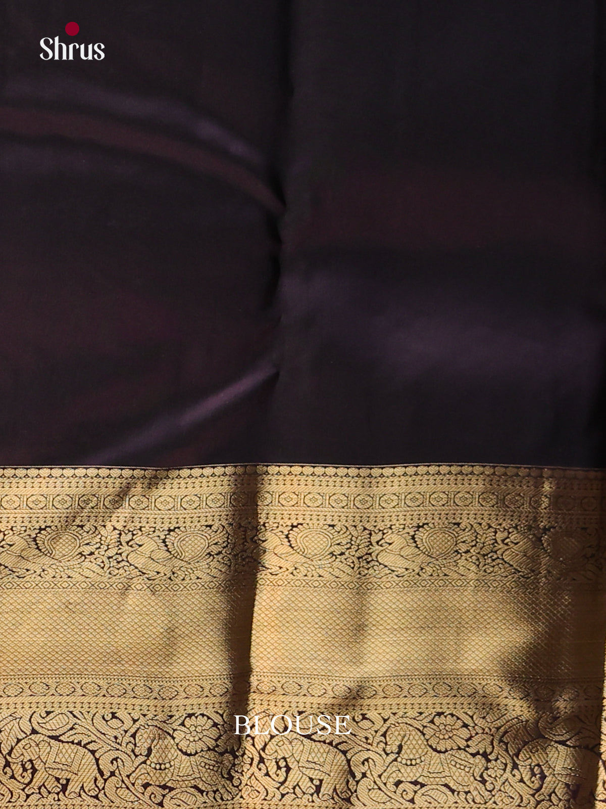 Rust & Jamun- Kanchipuram-halfpure Saree - Shop on Shrus.com
