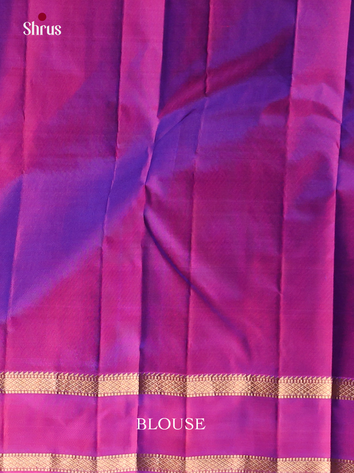 Peacoke blue and purple Kanchipuram Butta design Saree -2