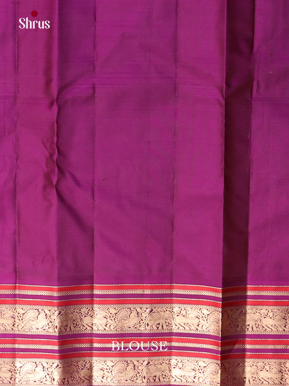 Radiant and majenta Kanchipuram Korvai Vairaoosi Saree -2