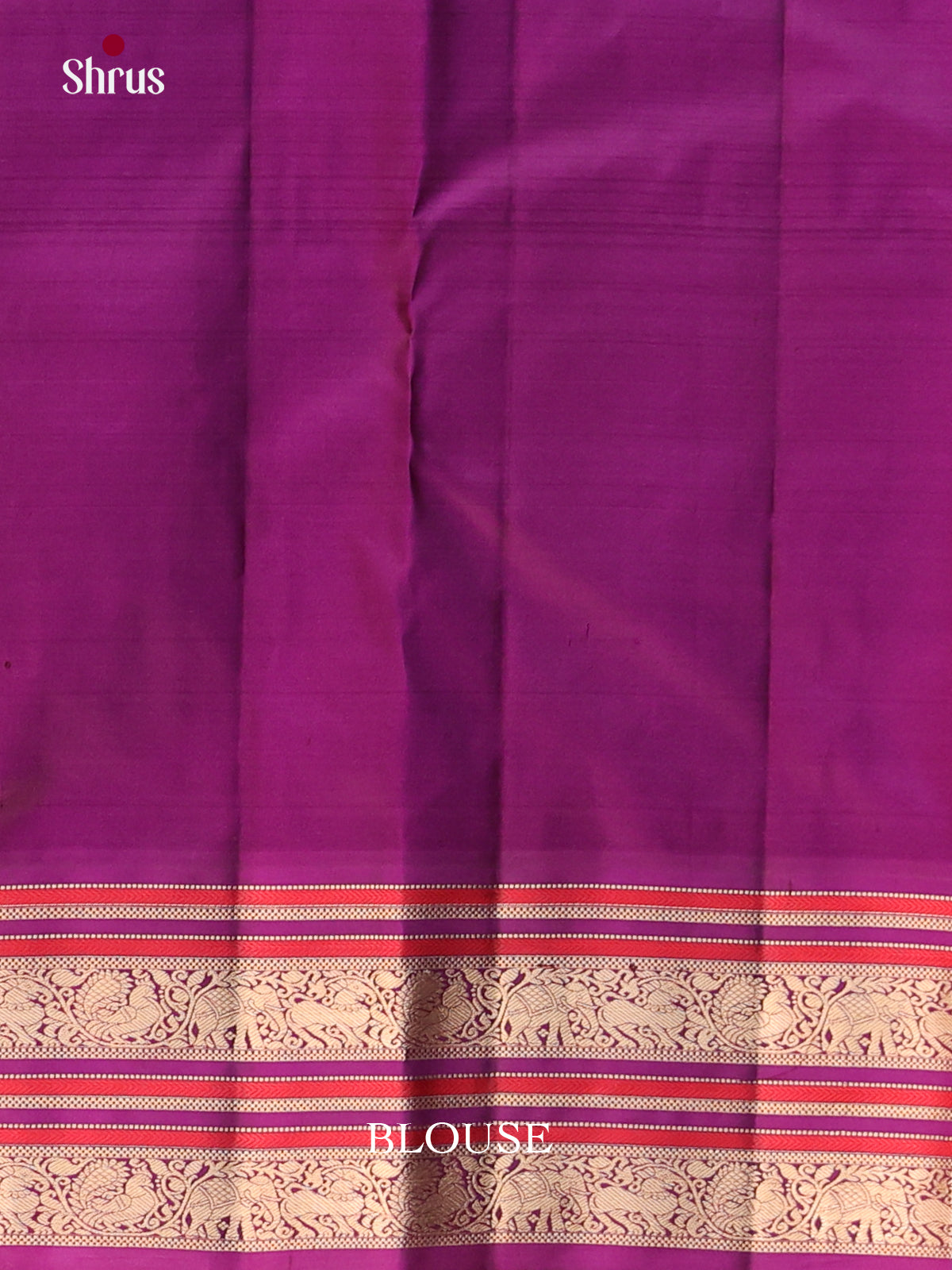 blue and purple Kanchipuram Korvai Vairaoosi Saree -2