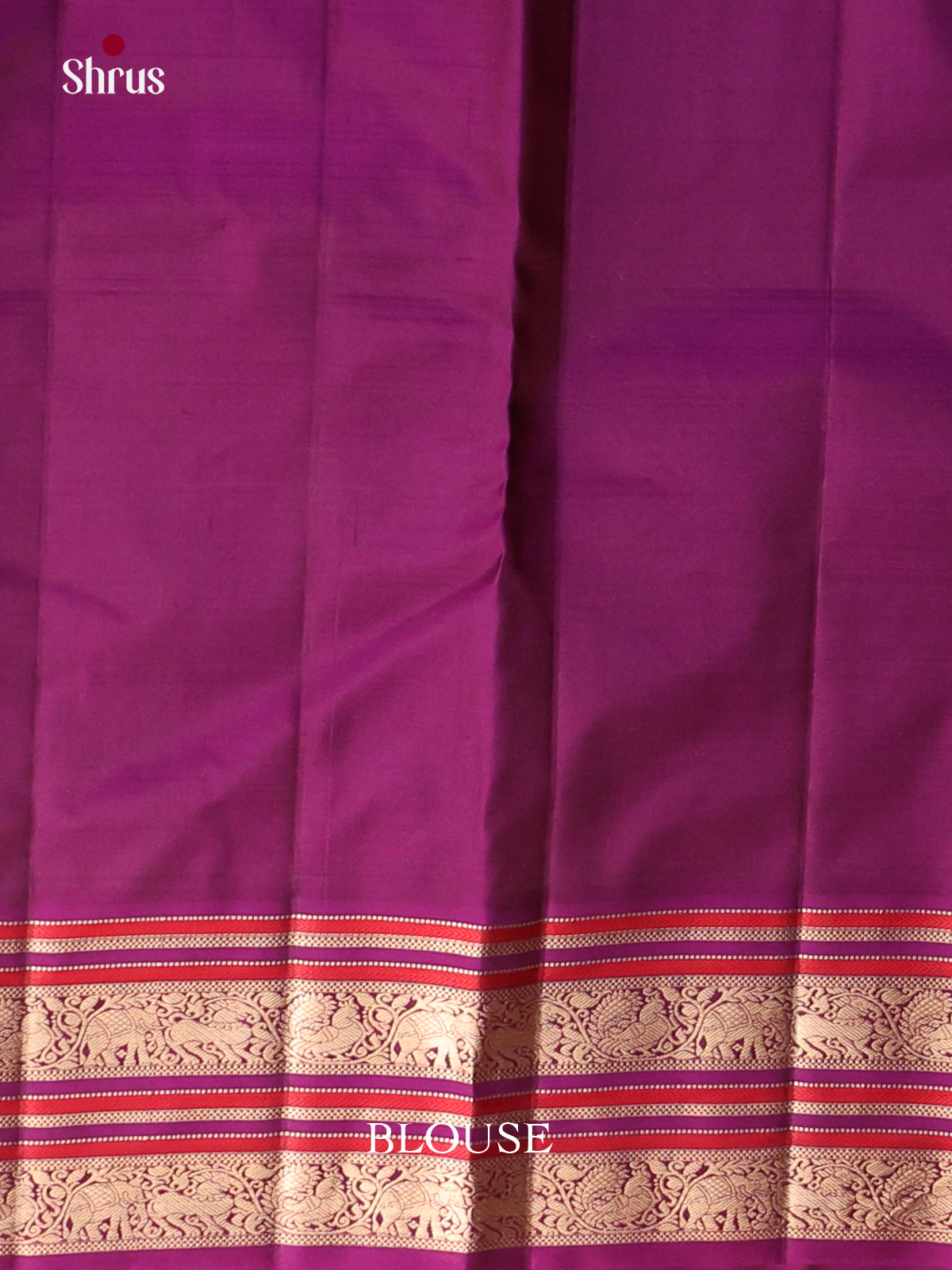 radiant and purple Kanchipuram Korvai Vairaoosi Saree -1