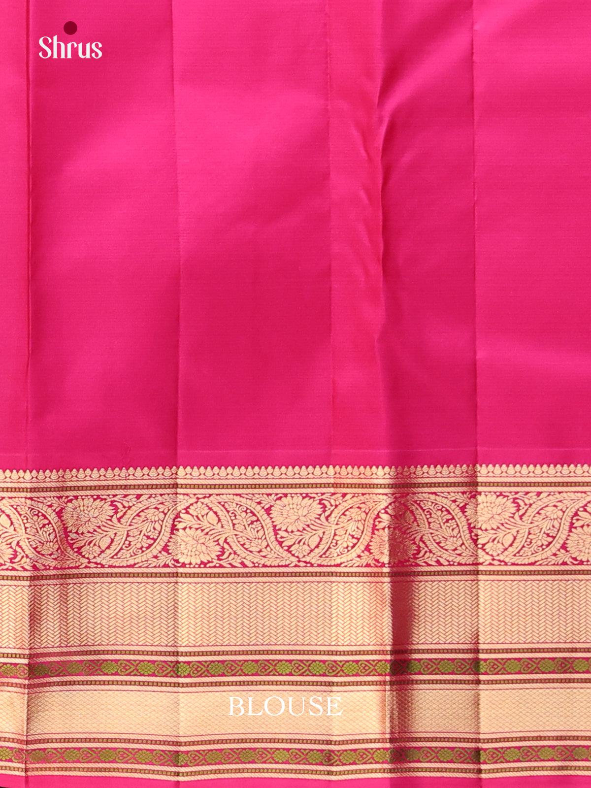 Radiant orange and pink Kanchipuram Butta design Saree -2
