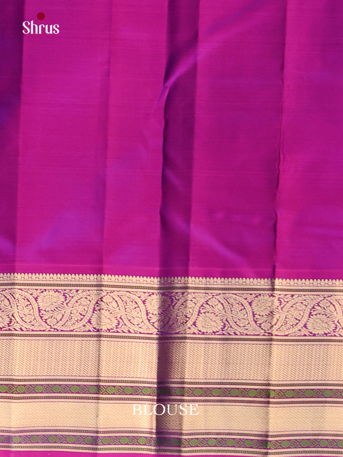 Royal Blue and purple  Kanchipuram Butta design Saree -2