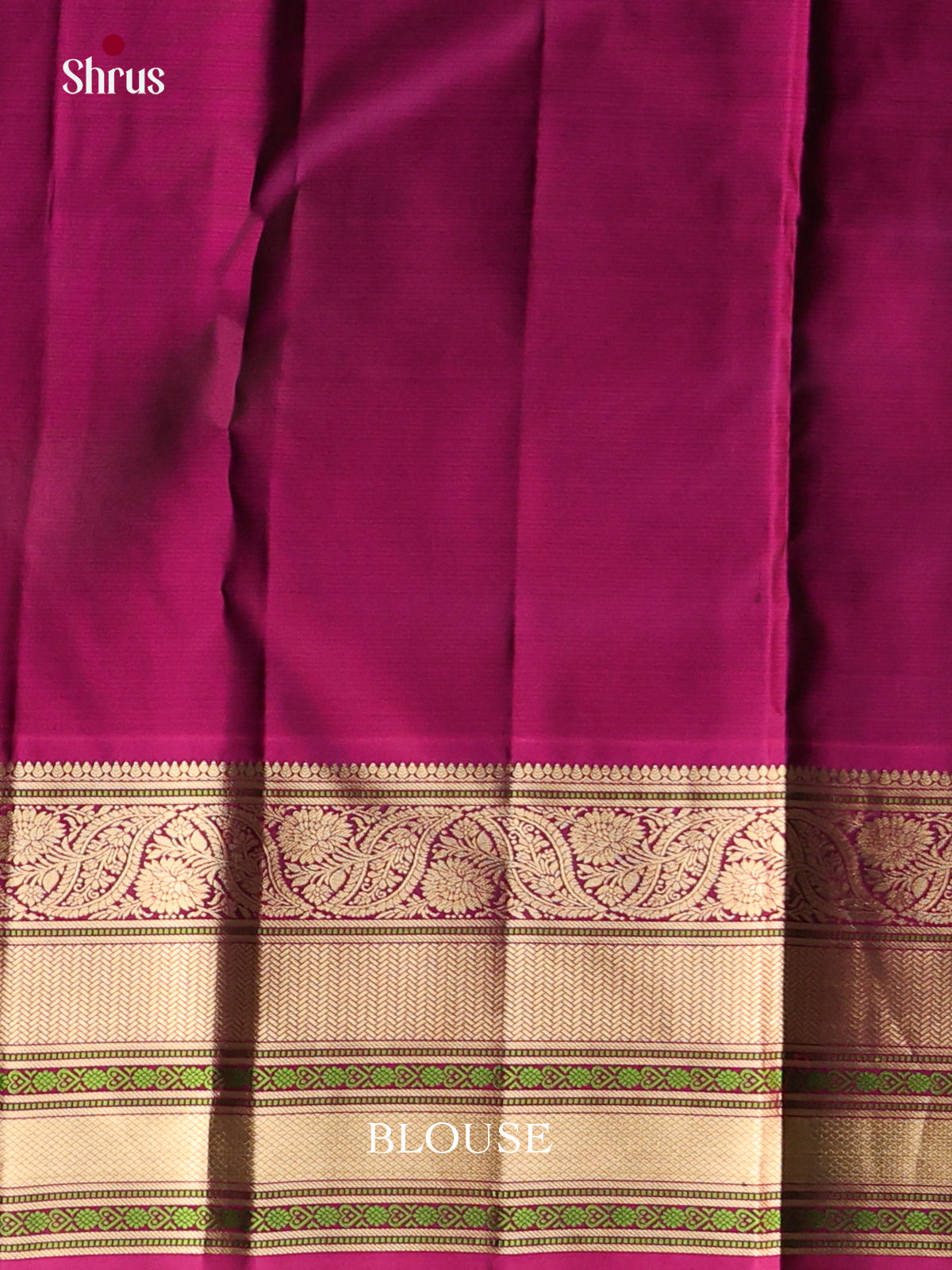 Green and maroon with big border  Kanchipuram Butta design Saree -2