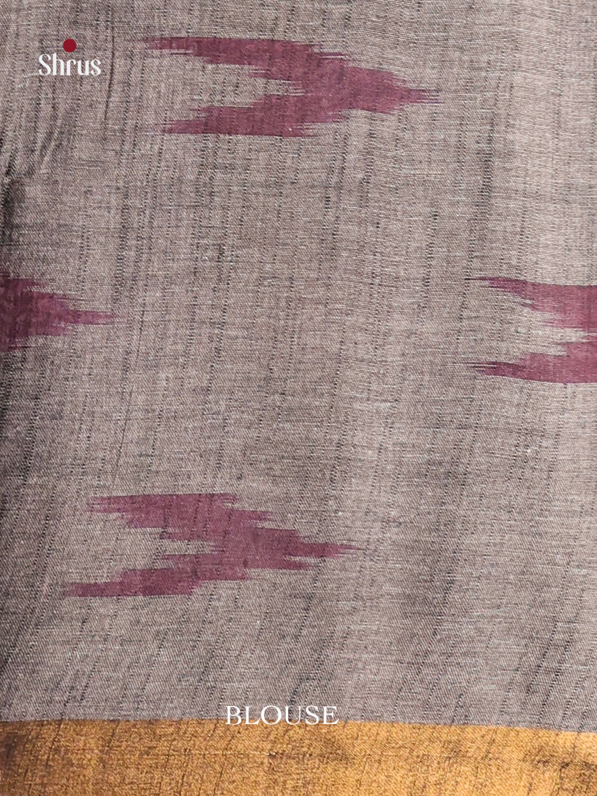 Cream & Grey- Semi Ikkat Saree