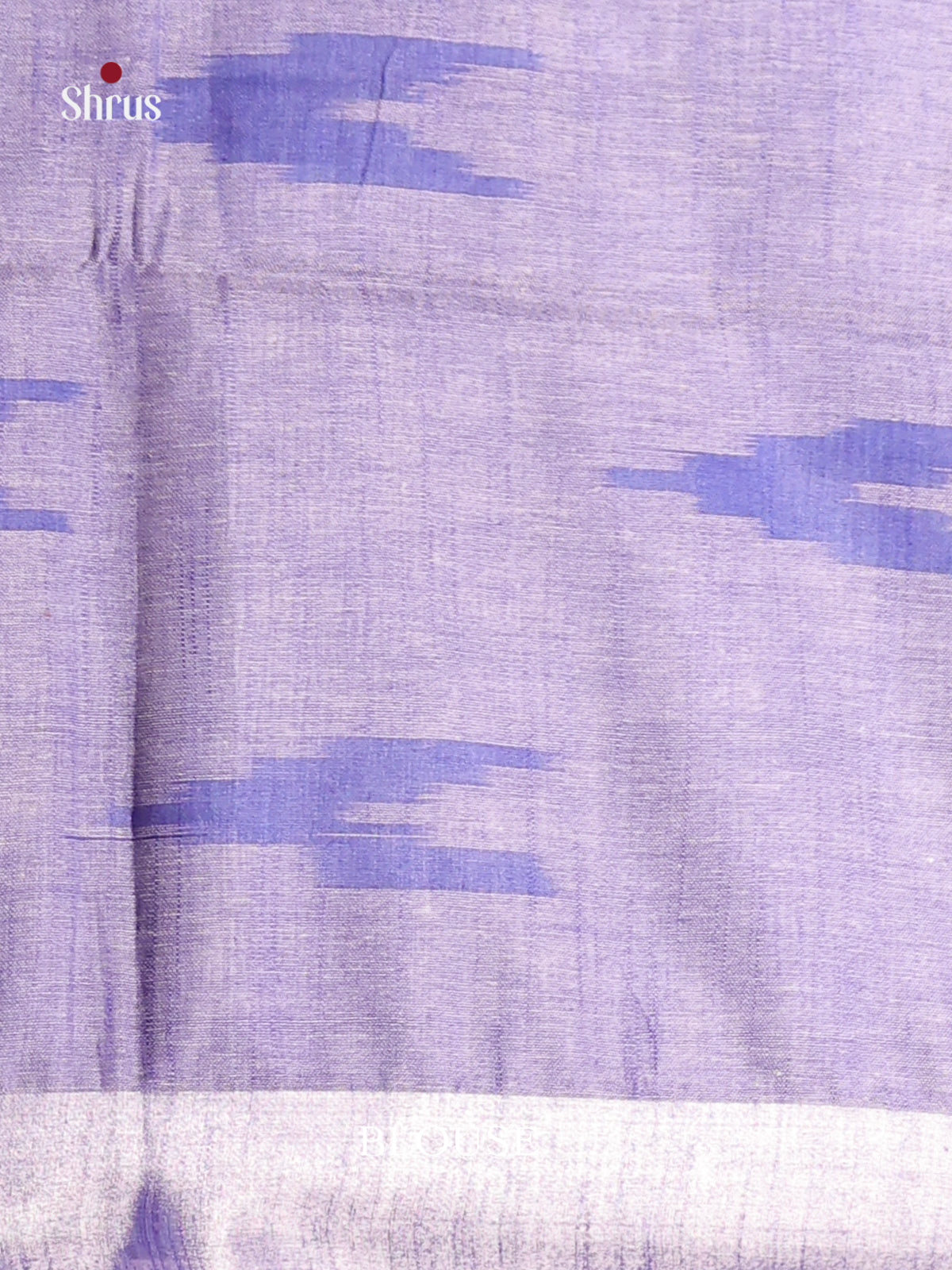 Pastel Blue & Purple- Semi Ikkat Saree - Shop on Shrus.com