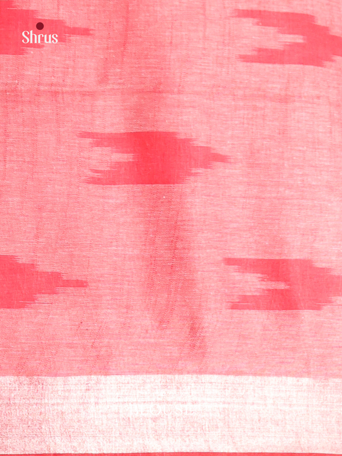 Grey & Red- Semi Ikkat Saree - Shop on Shrus.com