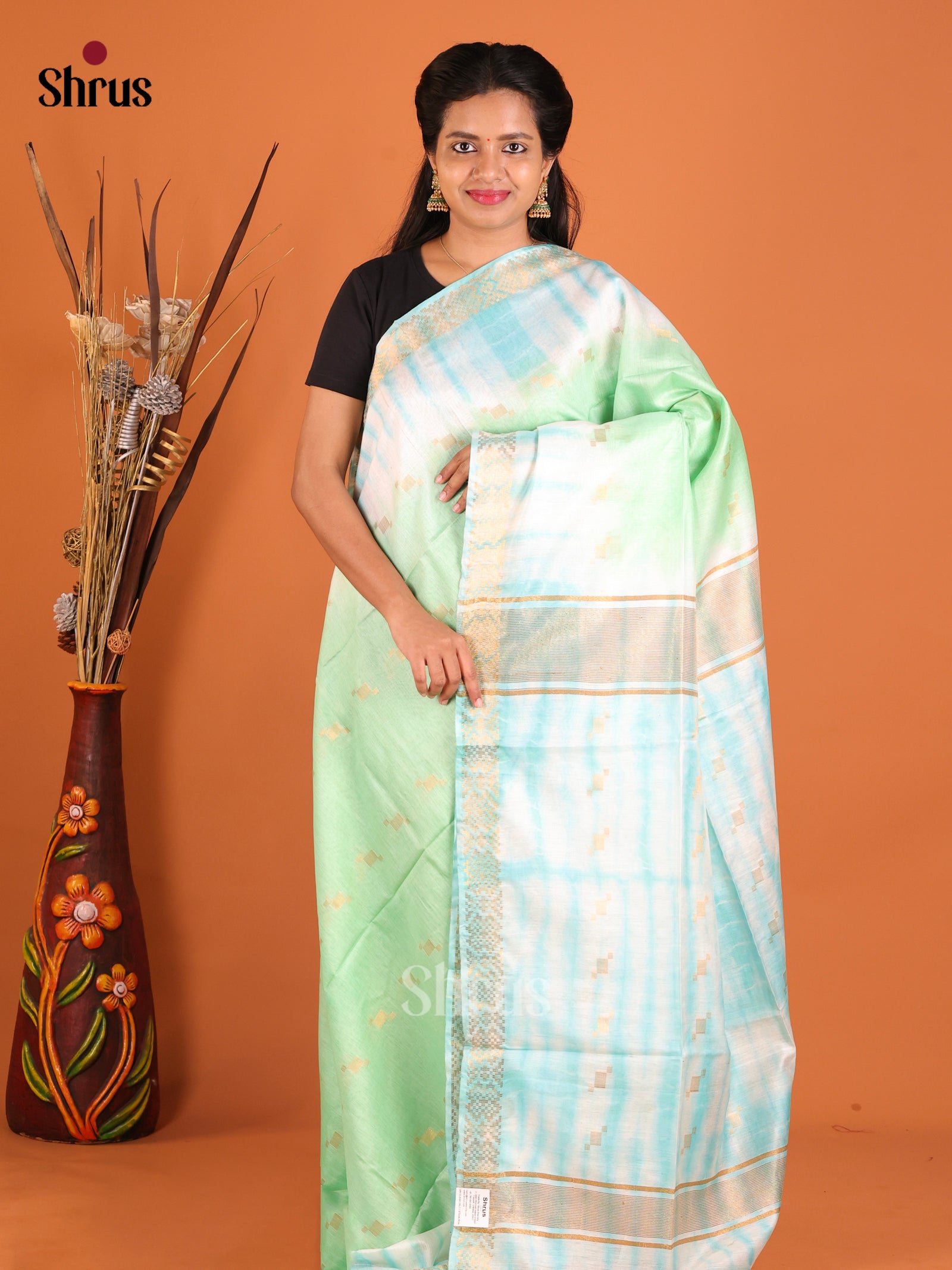 DIS05331 - Shibori Saree - Shop on Shrus.com