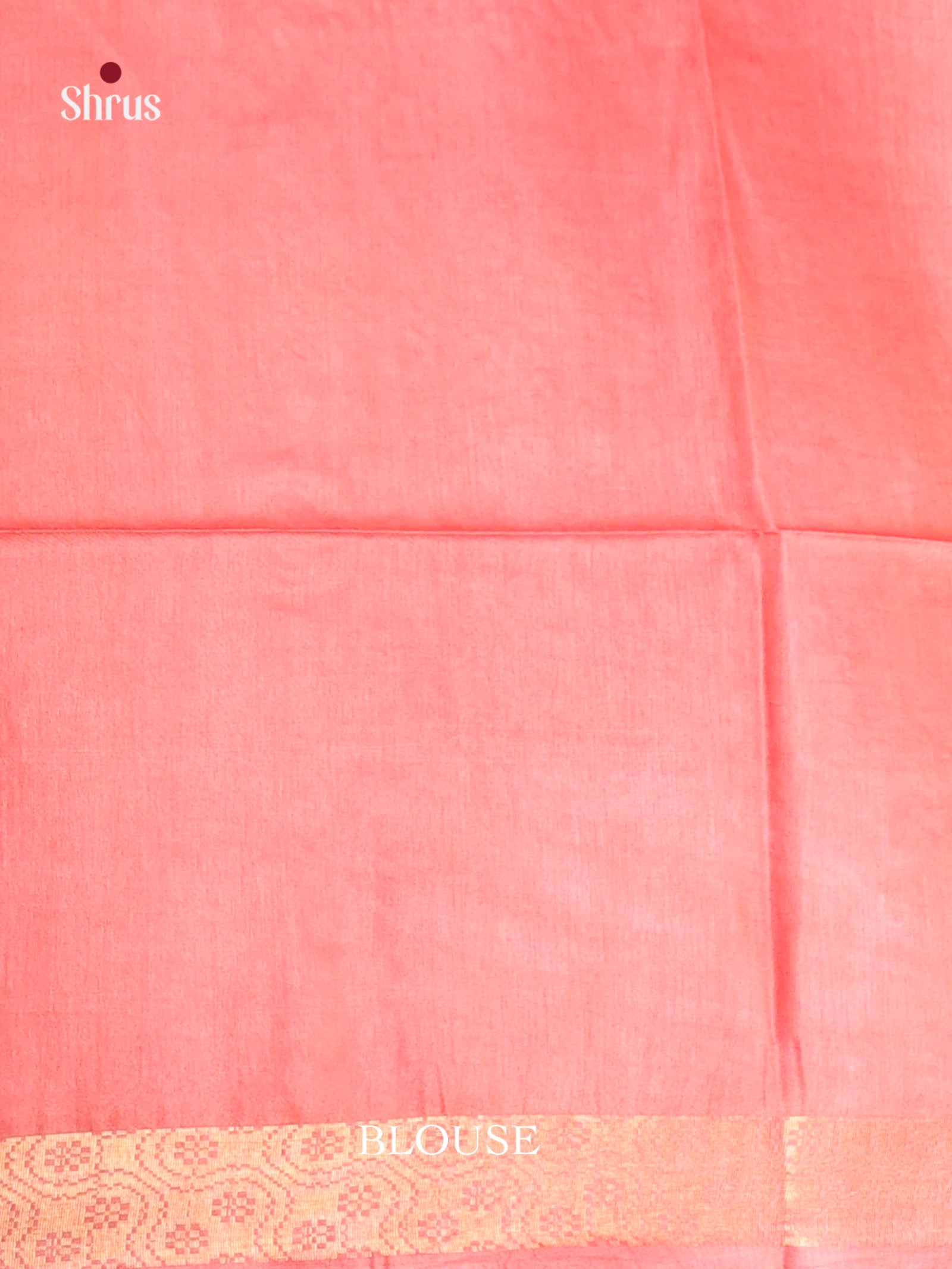 Cream & Orangish Pink - Shibori Saree