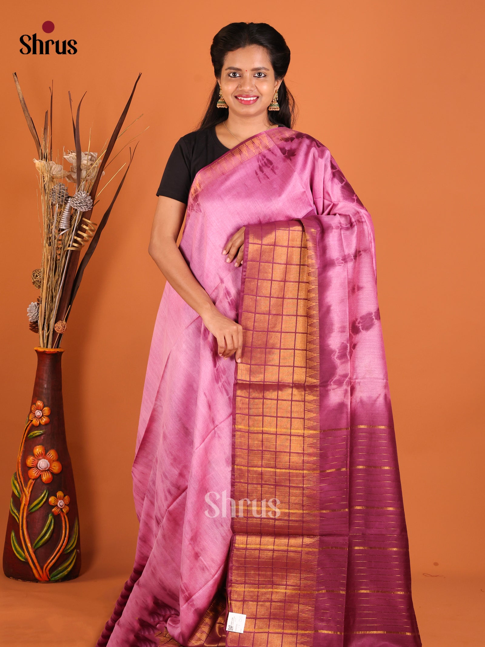 DIS05506 - Shibori Saree - Shop on Shrus.com