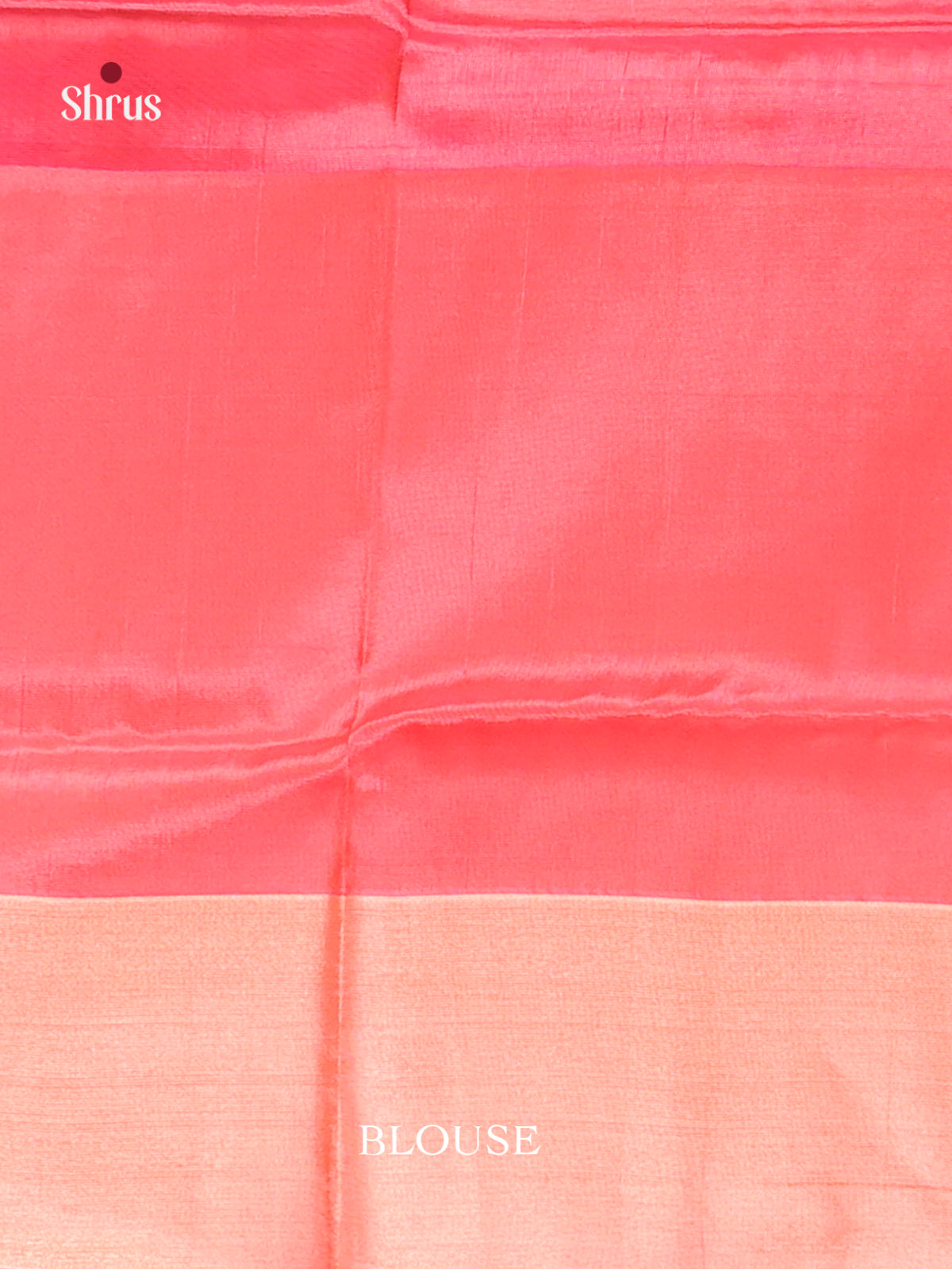 Mustardy Green & Orangish Pink - Semi uppada Saree - Shop on Shrus.com