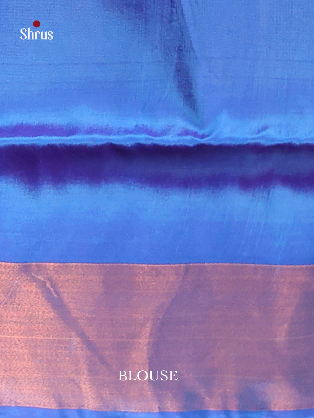 Orange & Blue - Semi uppada Saree - Shop on Shrus.com