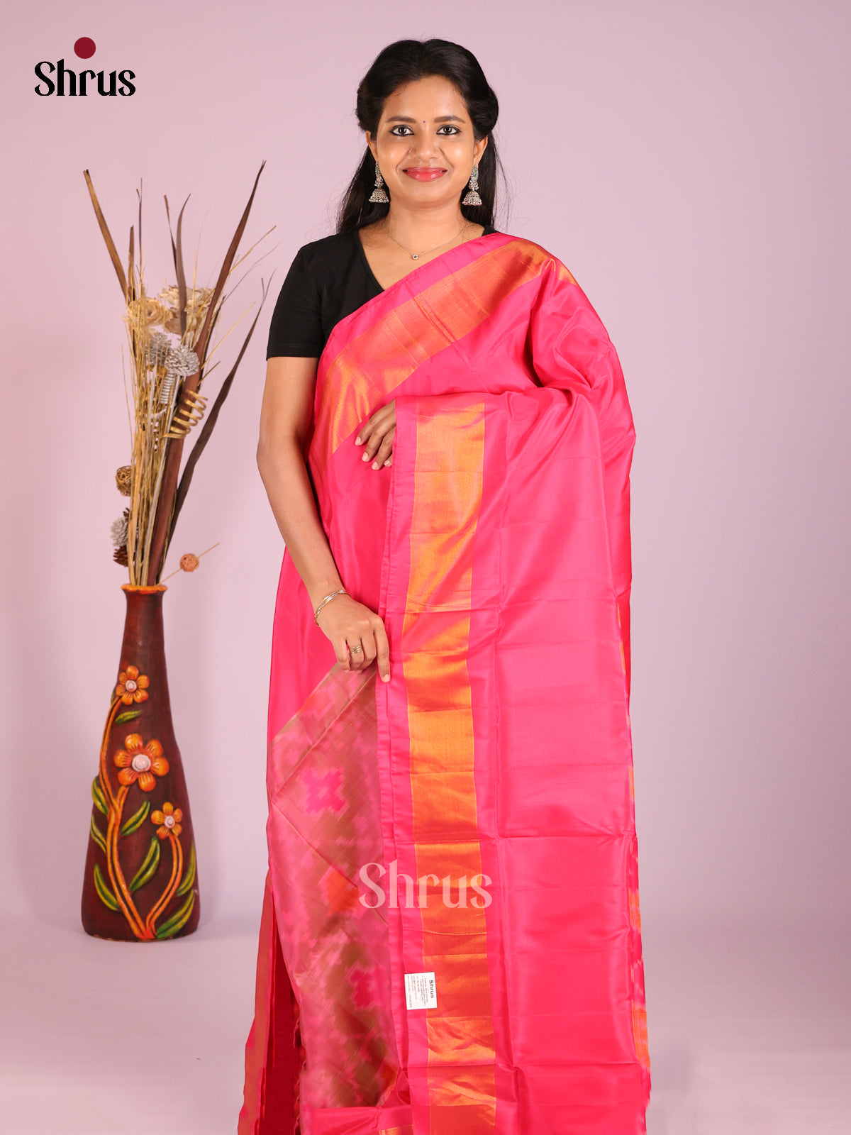 Pink - Semi uppada Saree