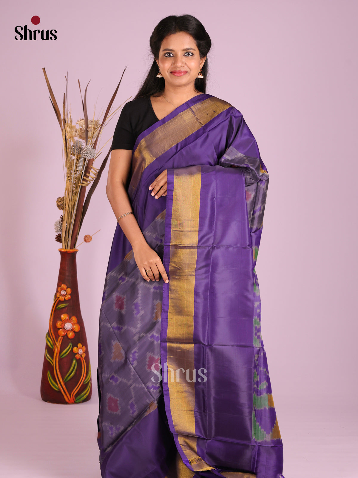 Violet - Semi uppada Saree - Shop on Shrus.com