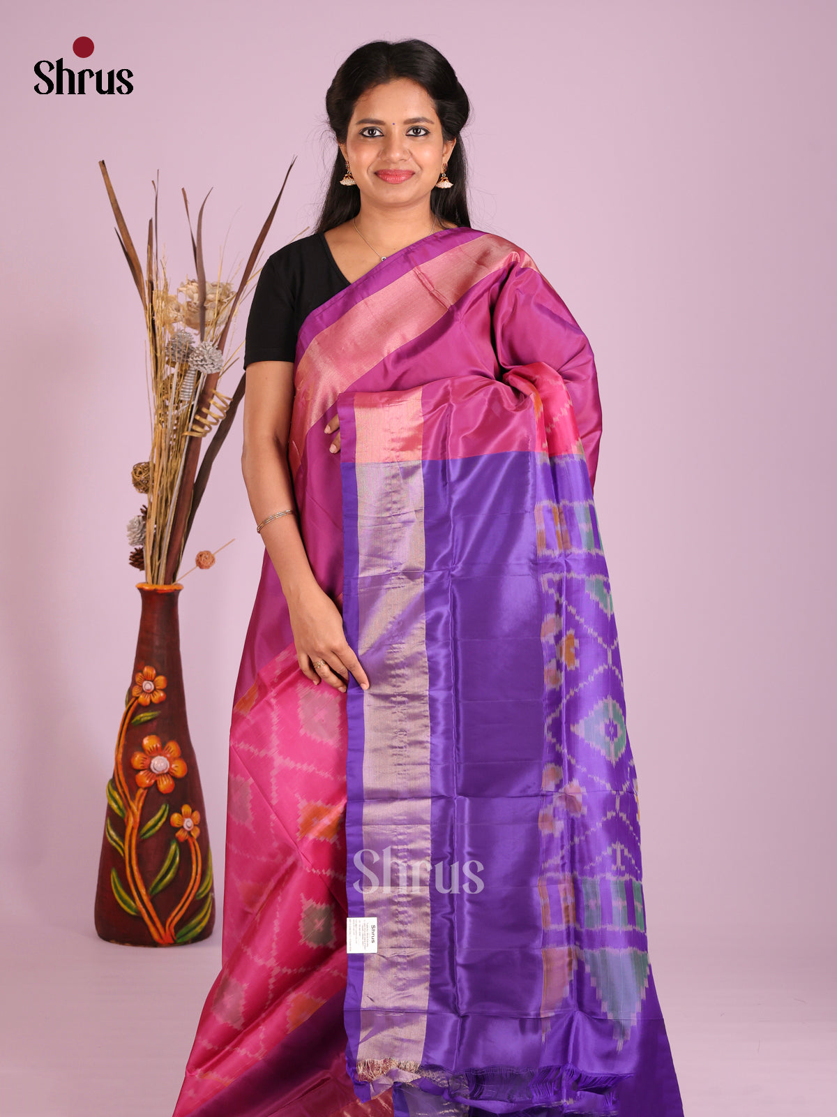 Purple & Violet- Semi uppada Saree