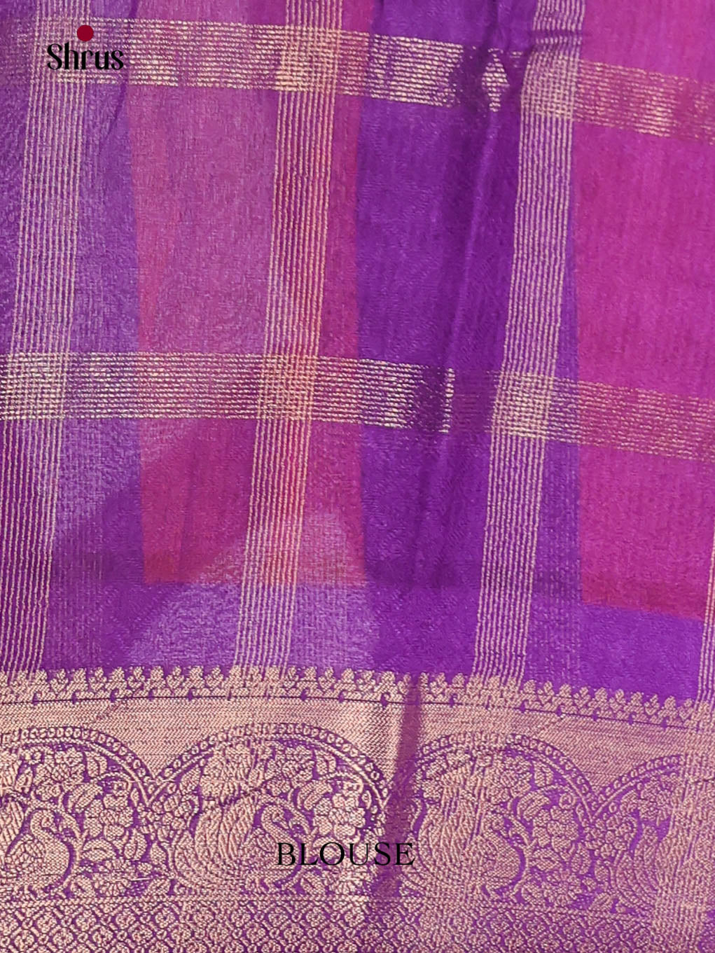 Orange & Purple- Semi Crepe Saree - Shop on Shrus.com