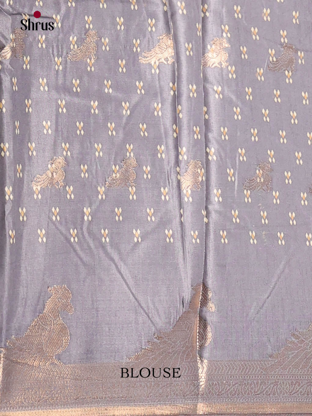 Grey - Semi Crepe Saree - Shop on Shrus.com
