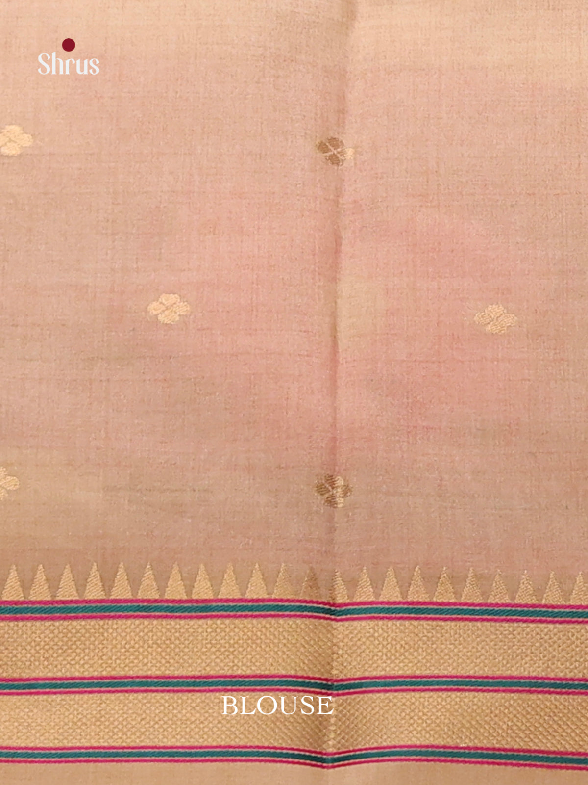 Beige - Semi Tussar Saree