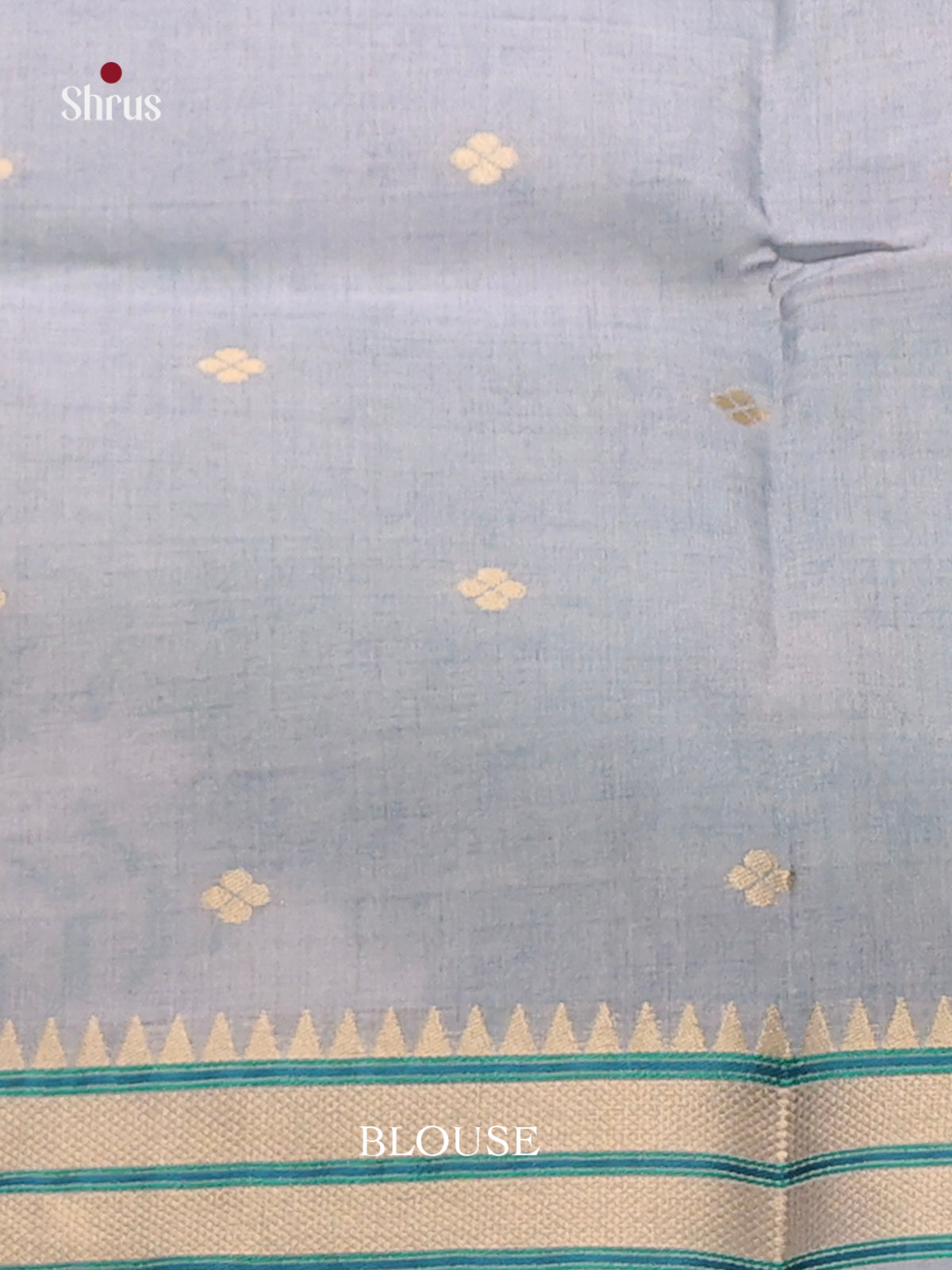 Blue & Grey - Semi Tussar Saree
