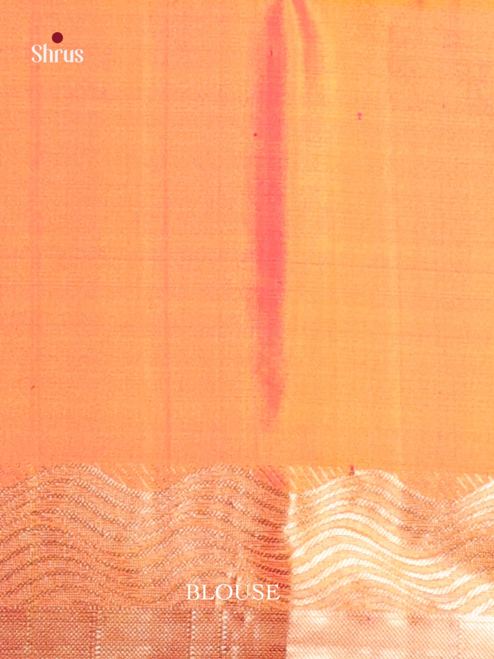bright orange Soft Silk Saree -2