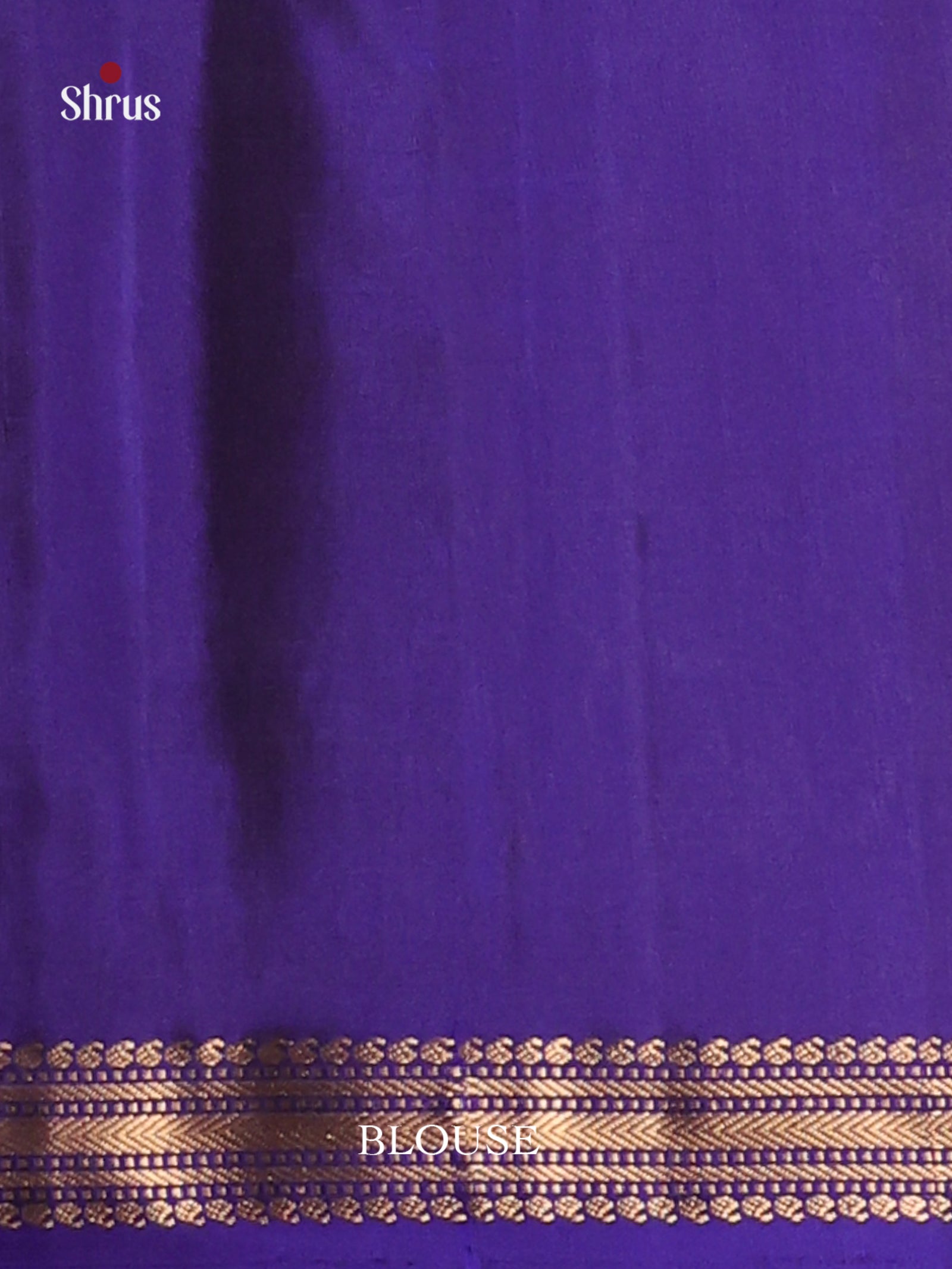 Stunning Royal Blue Soft Silk Saree With Golden Motifs & Zari Woven Small Border 2