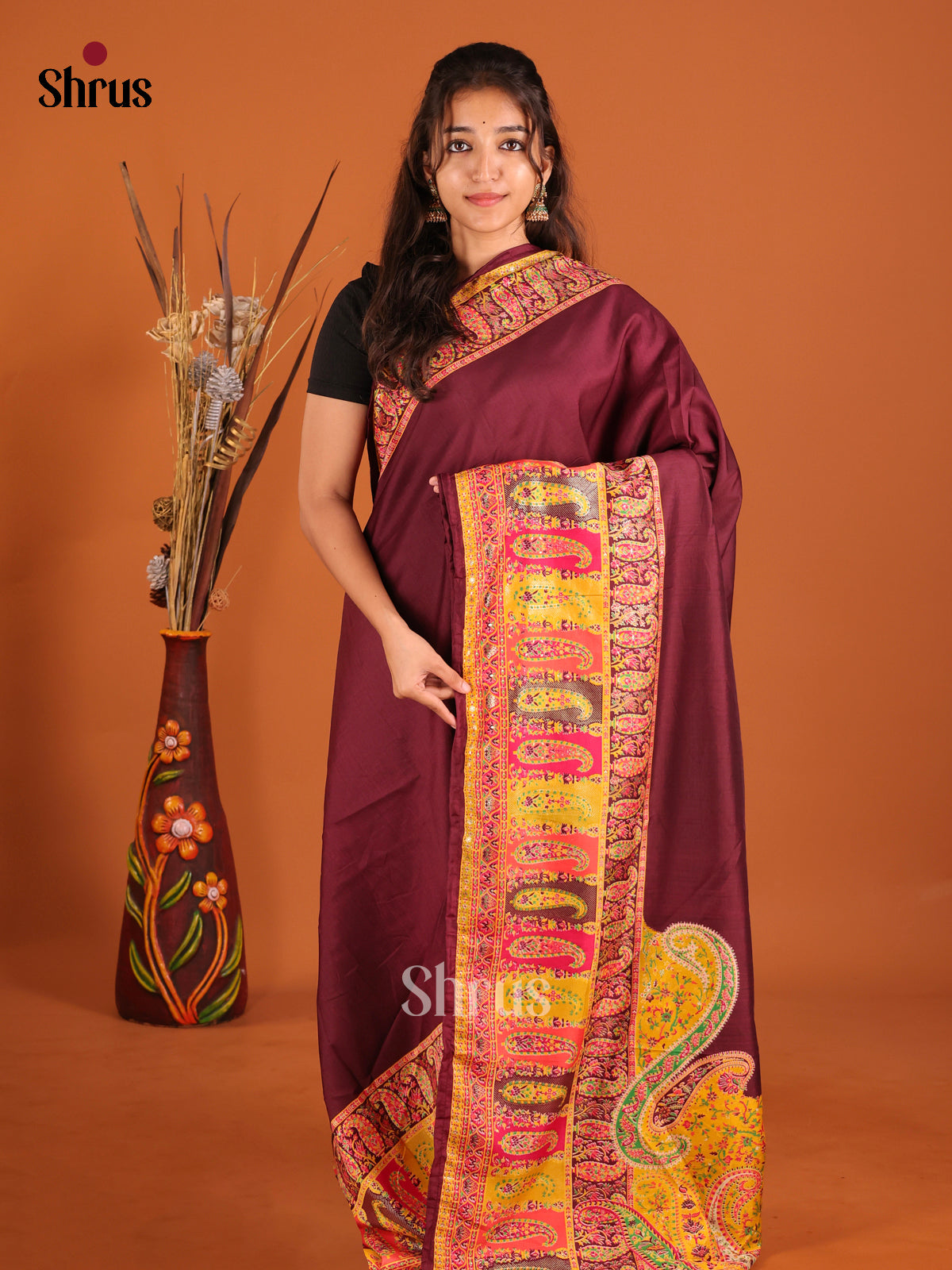 DIS06083 - Pashmina Cotton Saree