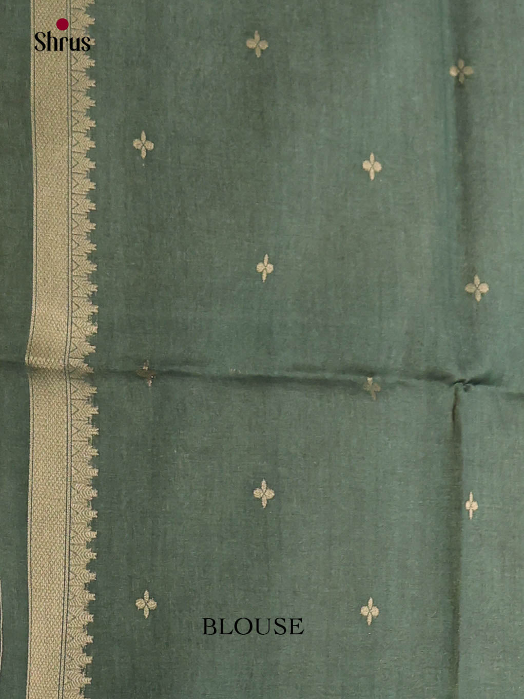 Brown & Green - Semi Tussar Saree