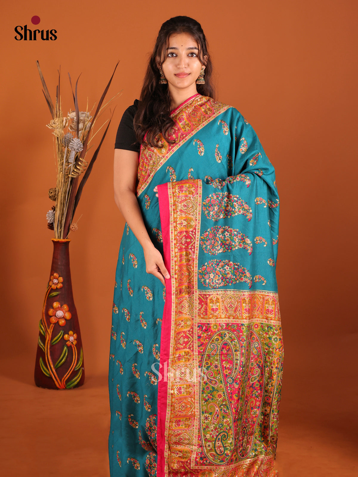 DIS06143 - Pashmina Cotton Saree