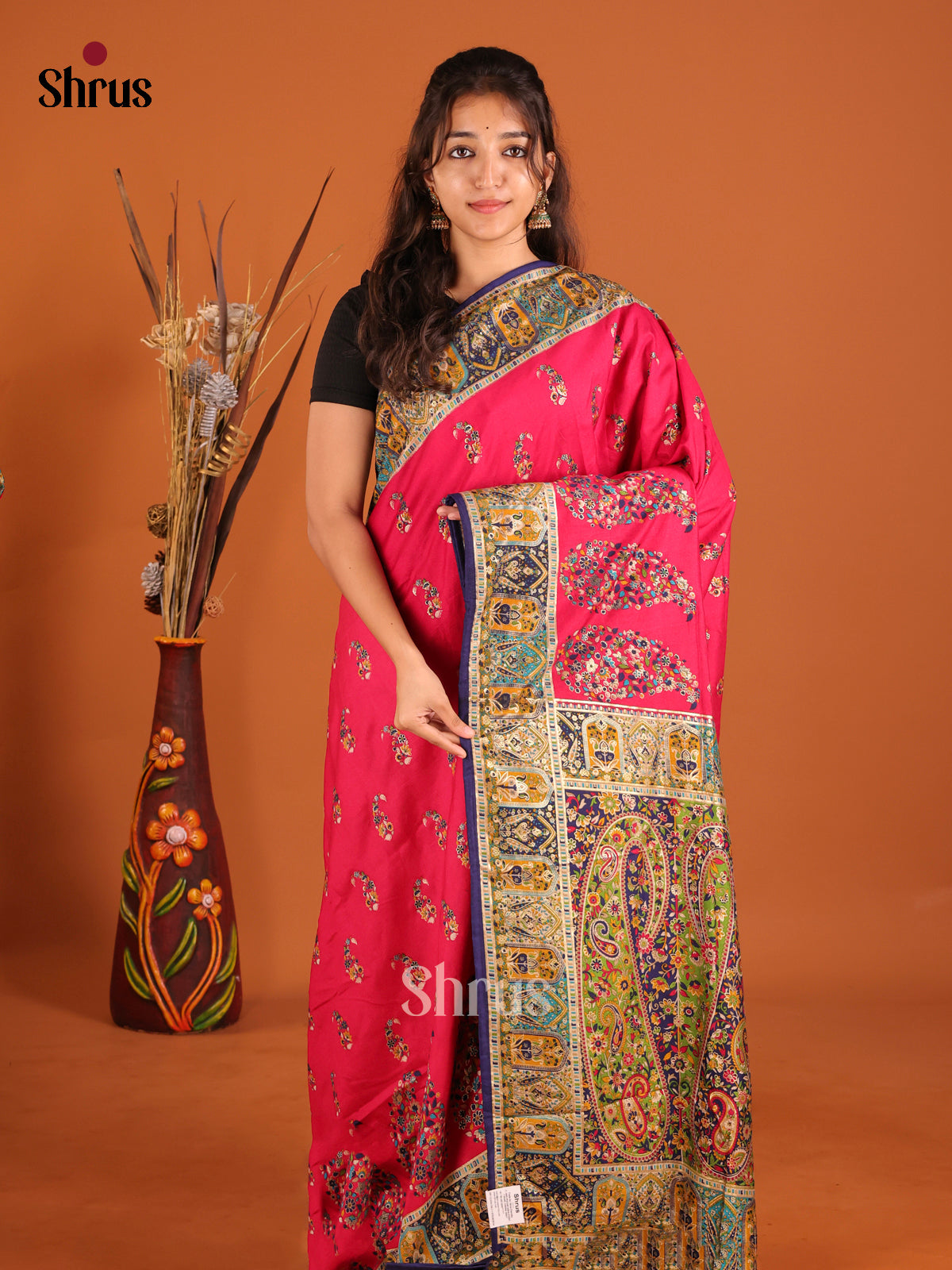 DIS06145 - Pashmina Cotton Saree