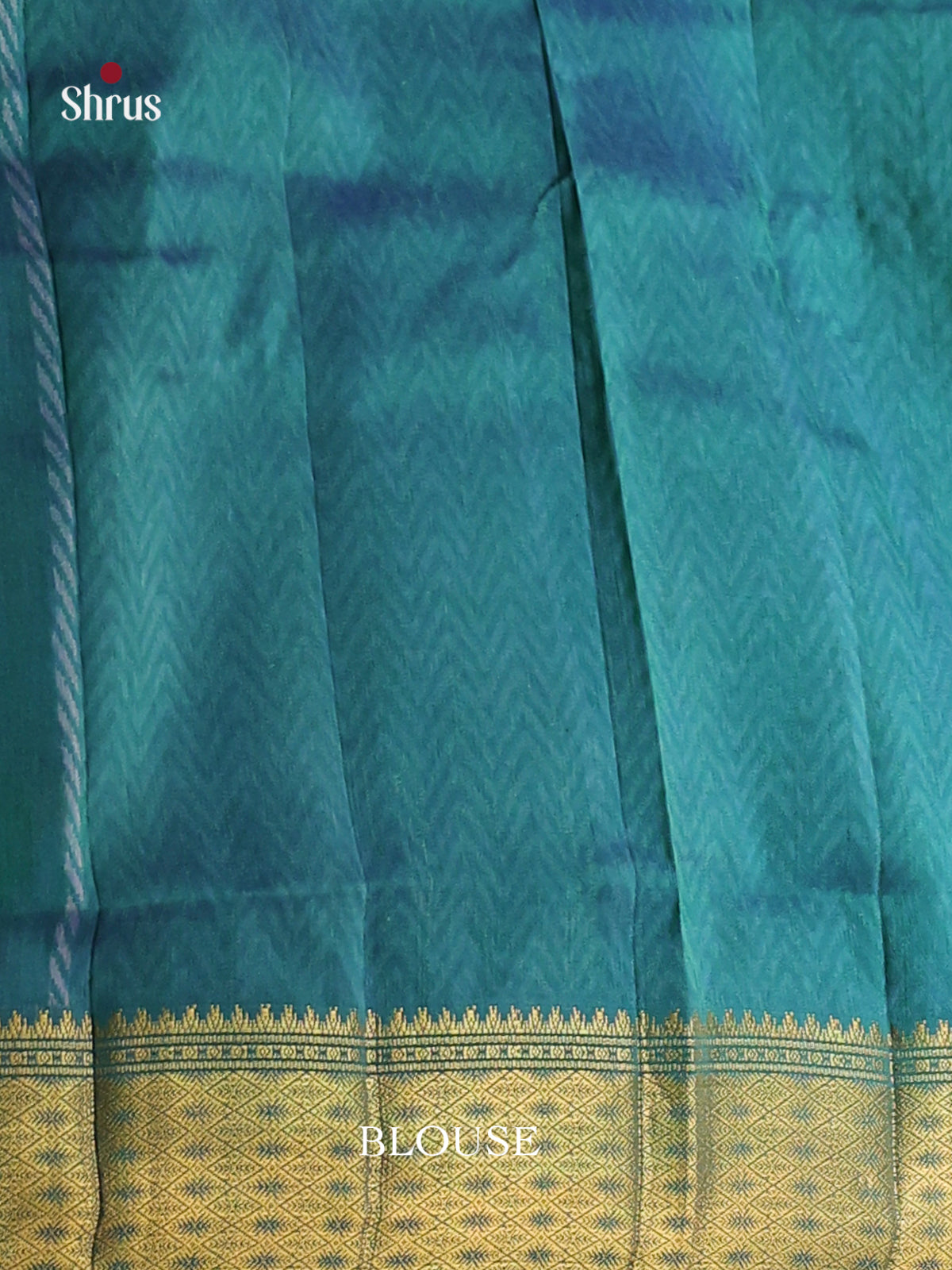 Blue & Green - Semi Patola Saree