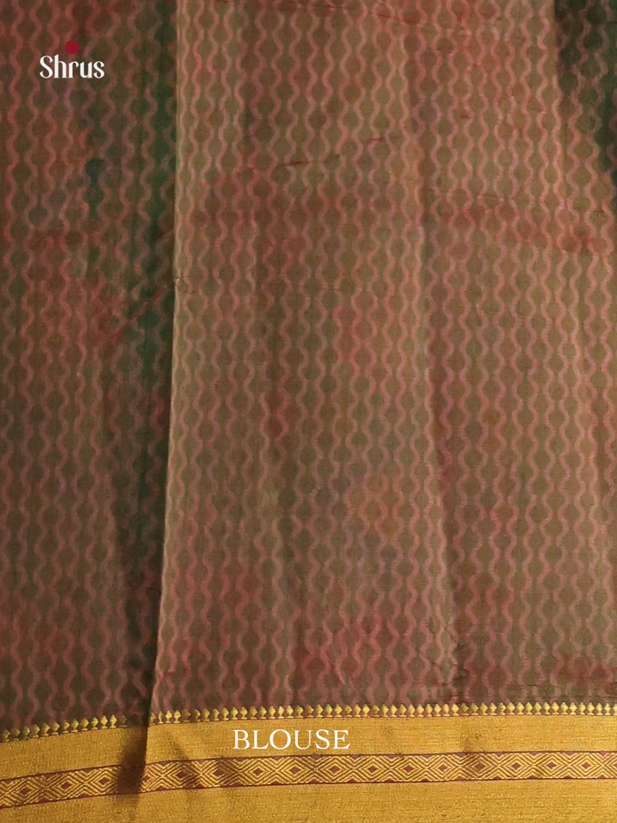 Pink  & Green - Semi Patola Saree