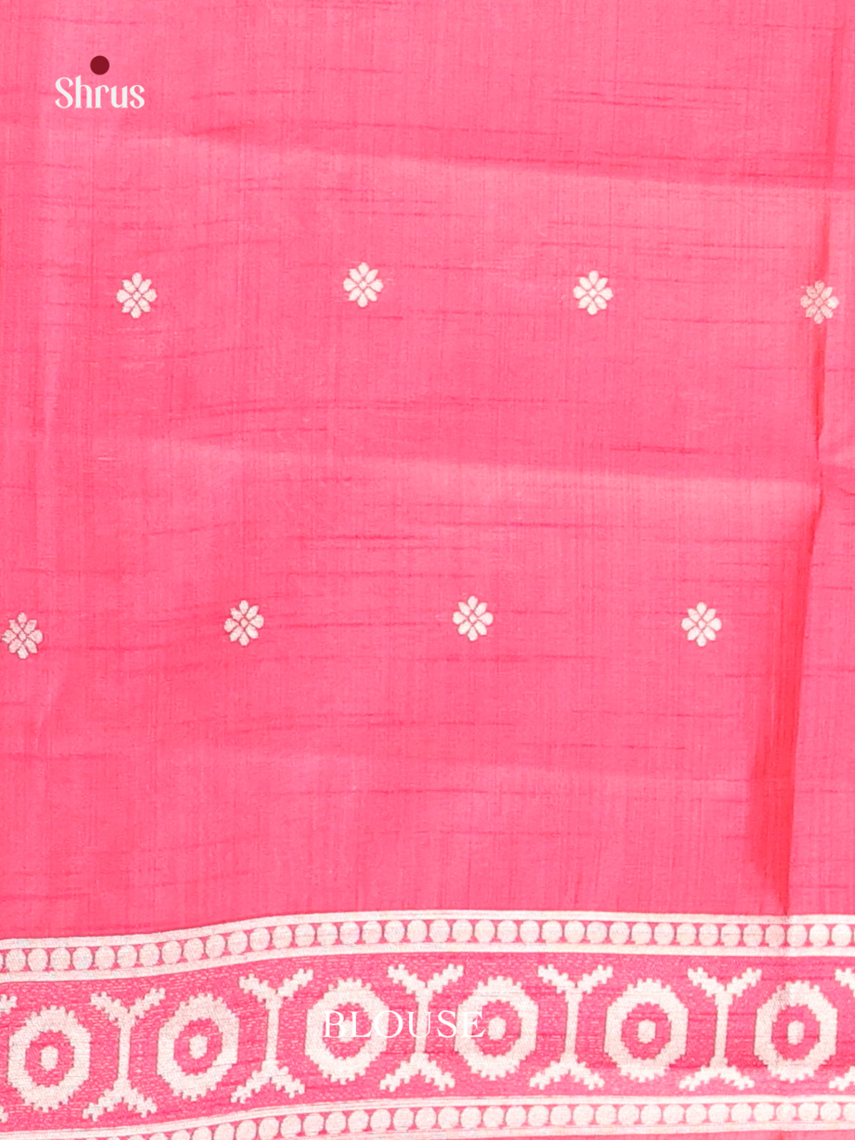 Pink - Semi Rawsilk Saree