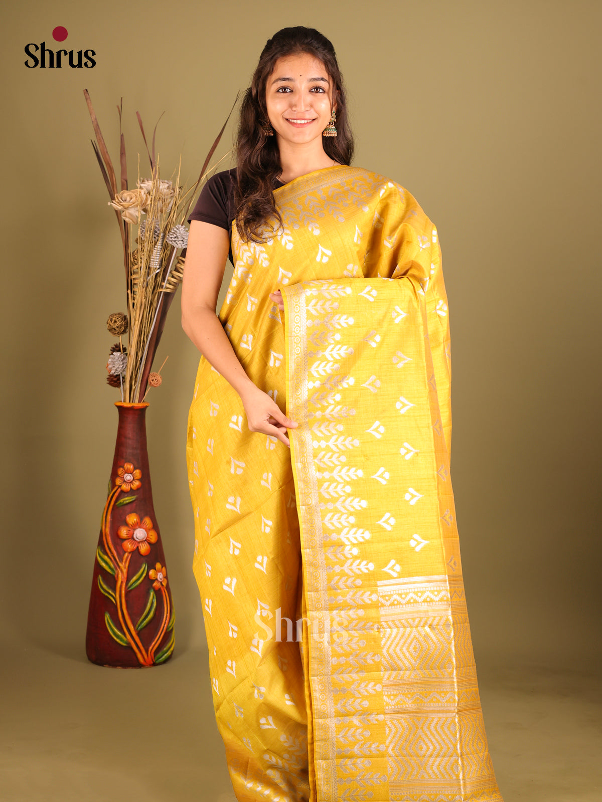 DIS07006 - Semi Rawsilk Saree