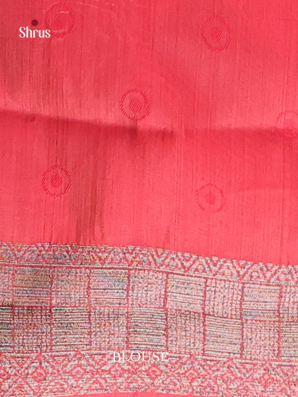 Red- Semi Rawsilk Saree
