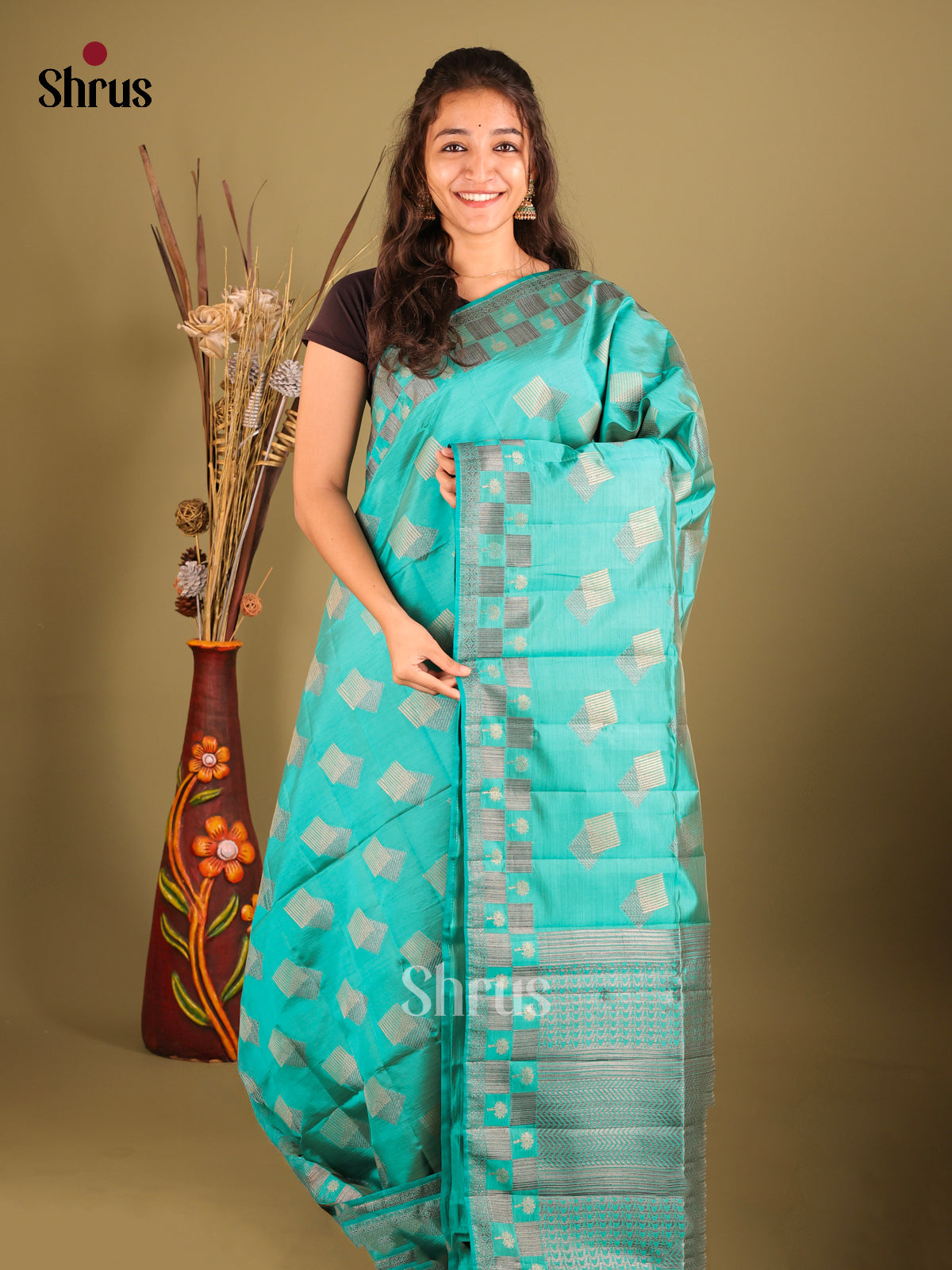 DIS07032 - Semi Rawsilk Saree