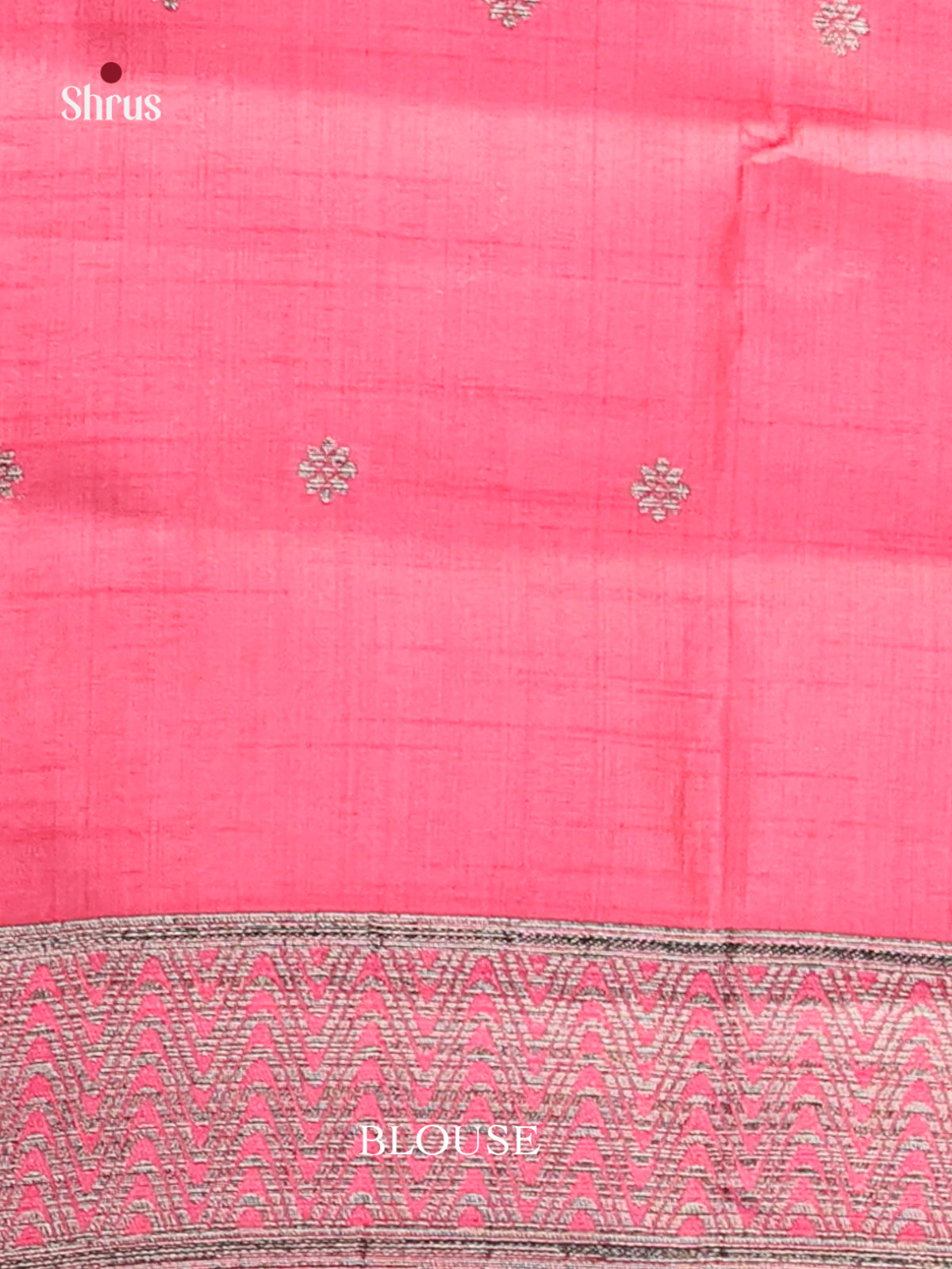 Pink - Semi Rawsilk Saree