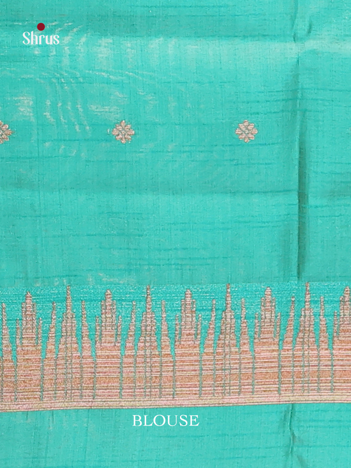 Teal - Semi Rawsilk Saree