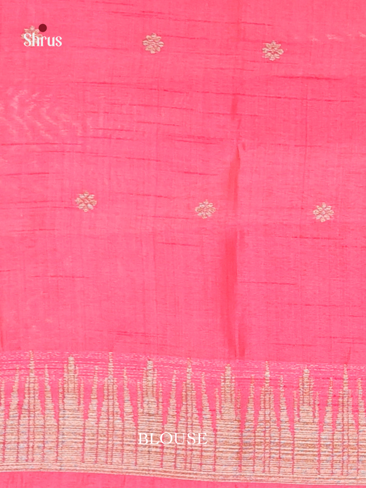 Pink - Semi Rawsilk Saree
