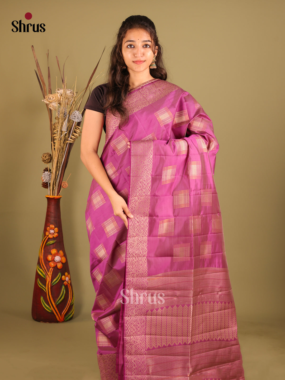 DIS07089 - Semi Rawsilk Saree