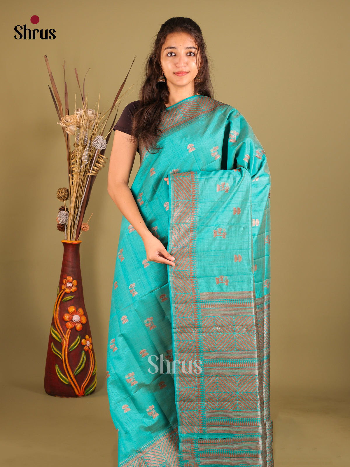 DIS07101 - Semi Rawsilk Saree
