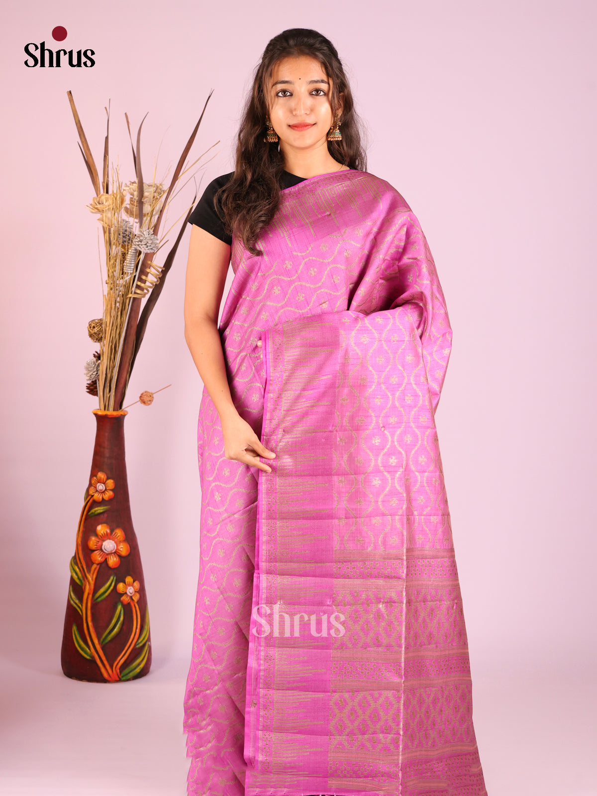 DIS07117 - Semi Rawsilk Saree