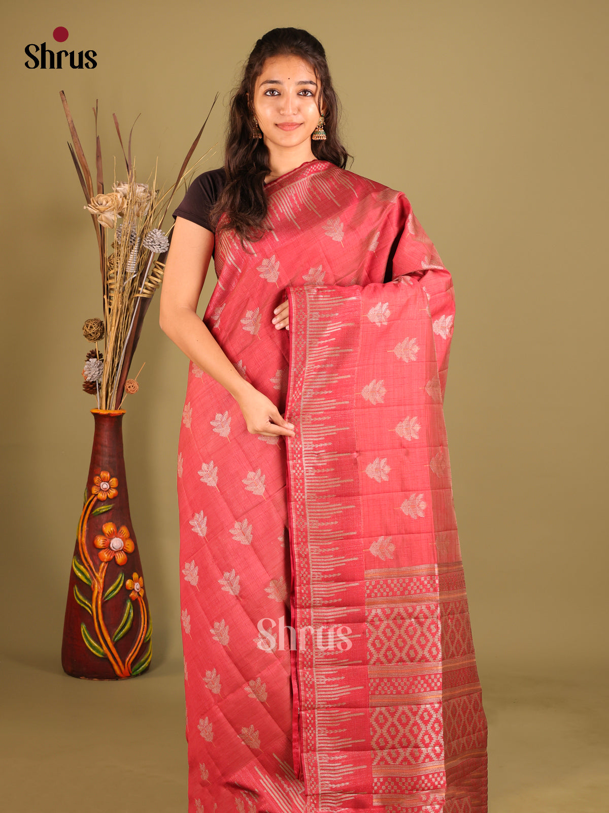DIS07122 - Semi Rawsilk Saree