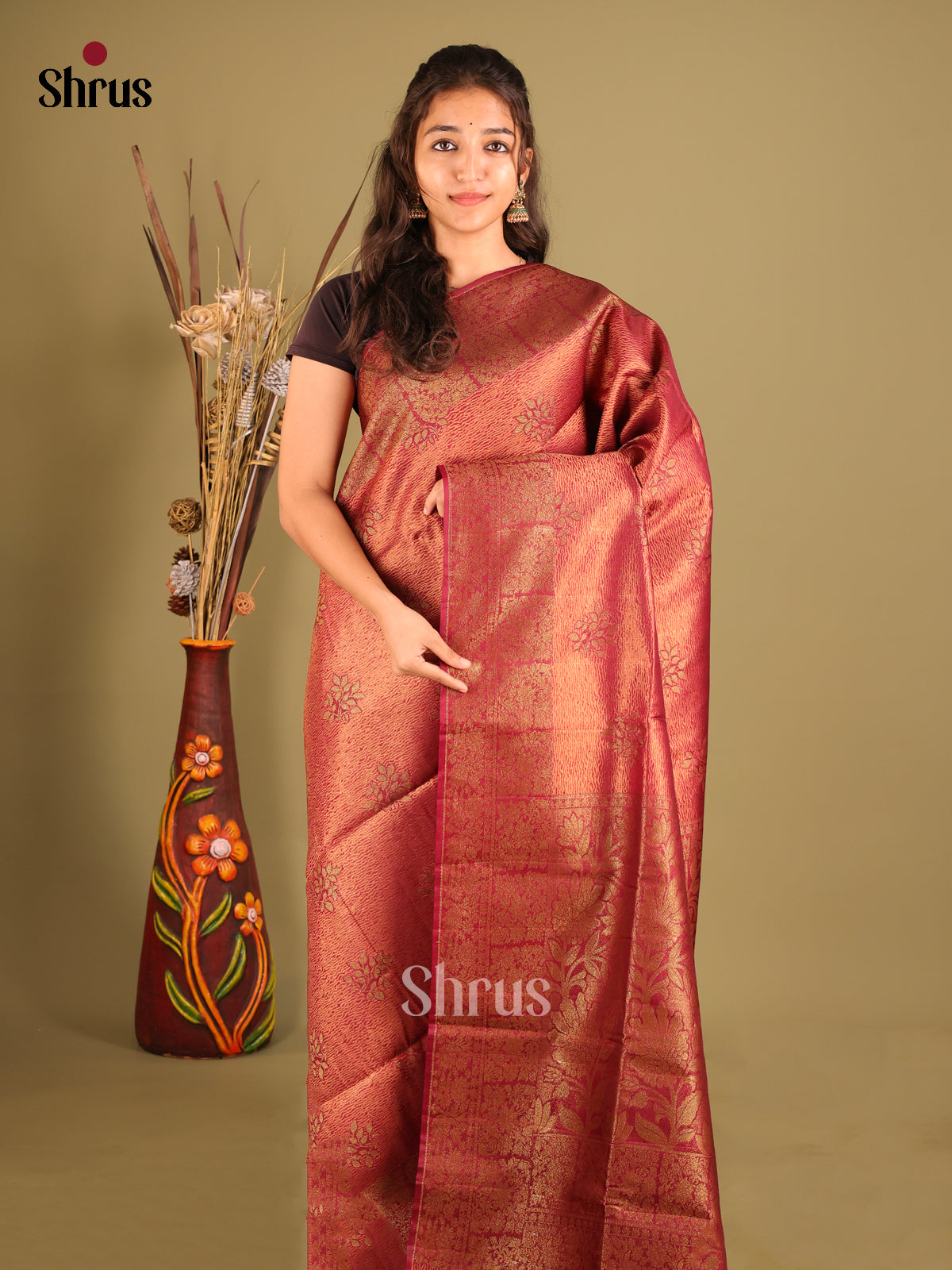 DIS07143 - Bamboo silk Saree