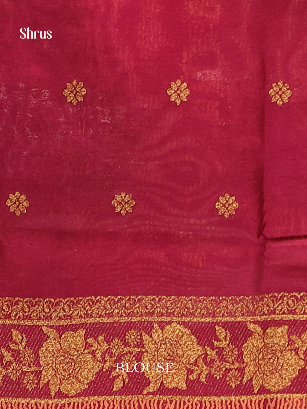 Maroon- Bamboo silk Saree