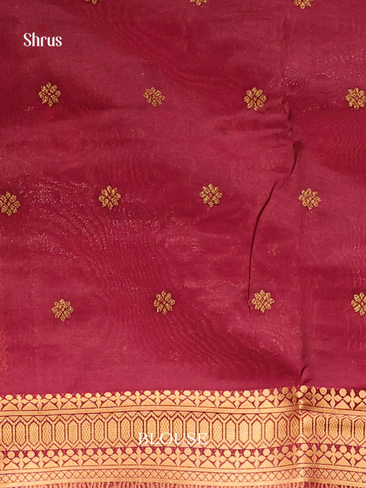 Maroon - Bamboo silk Saree