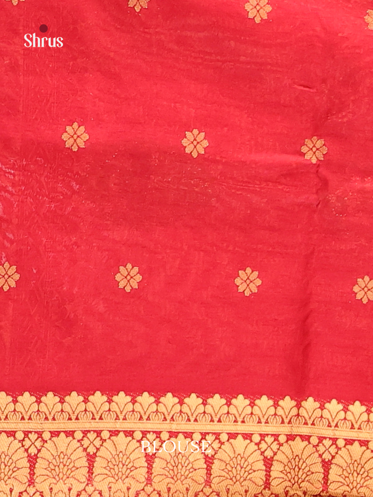 Red - Bamboo silk Saree