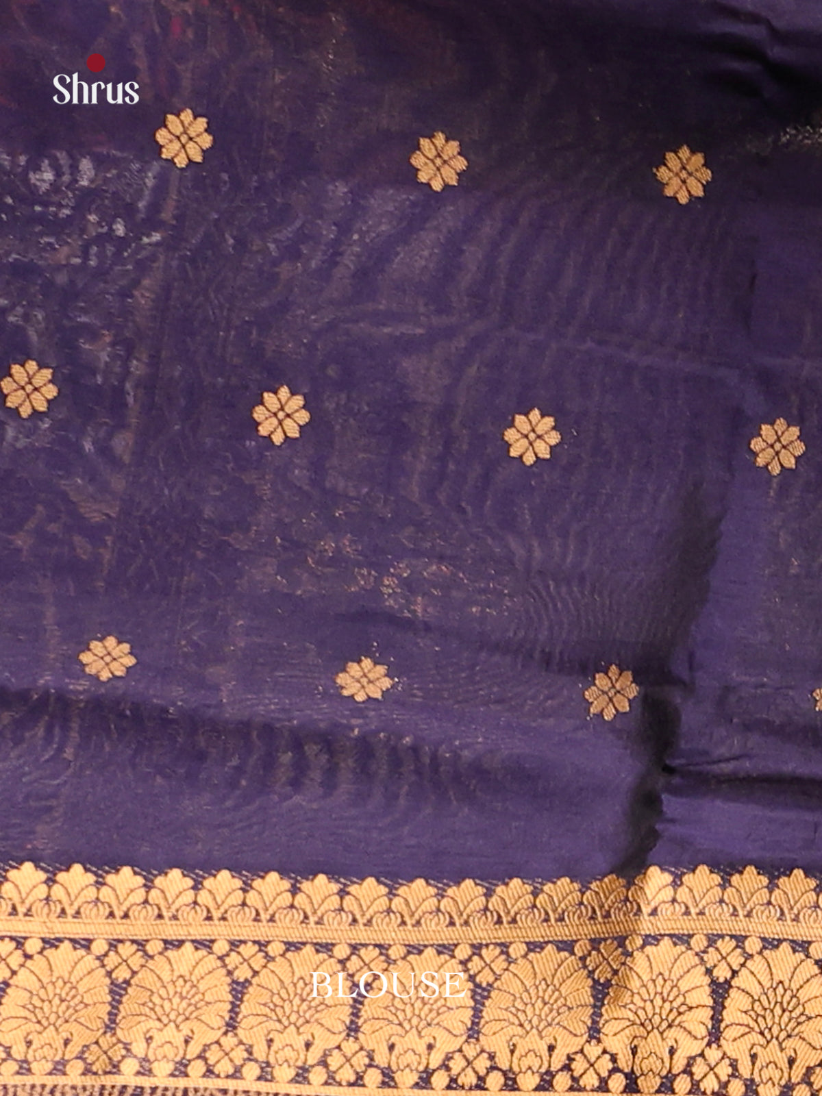 Blue - Bamboo silk Saree
